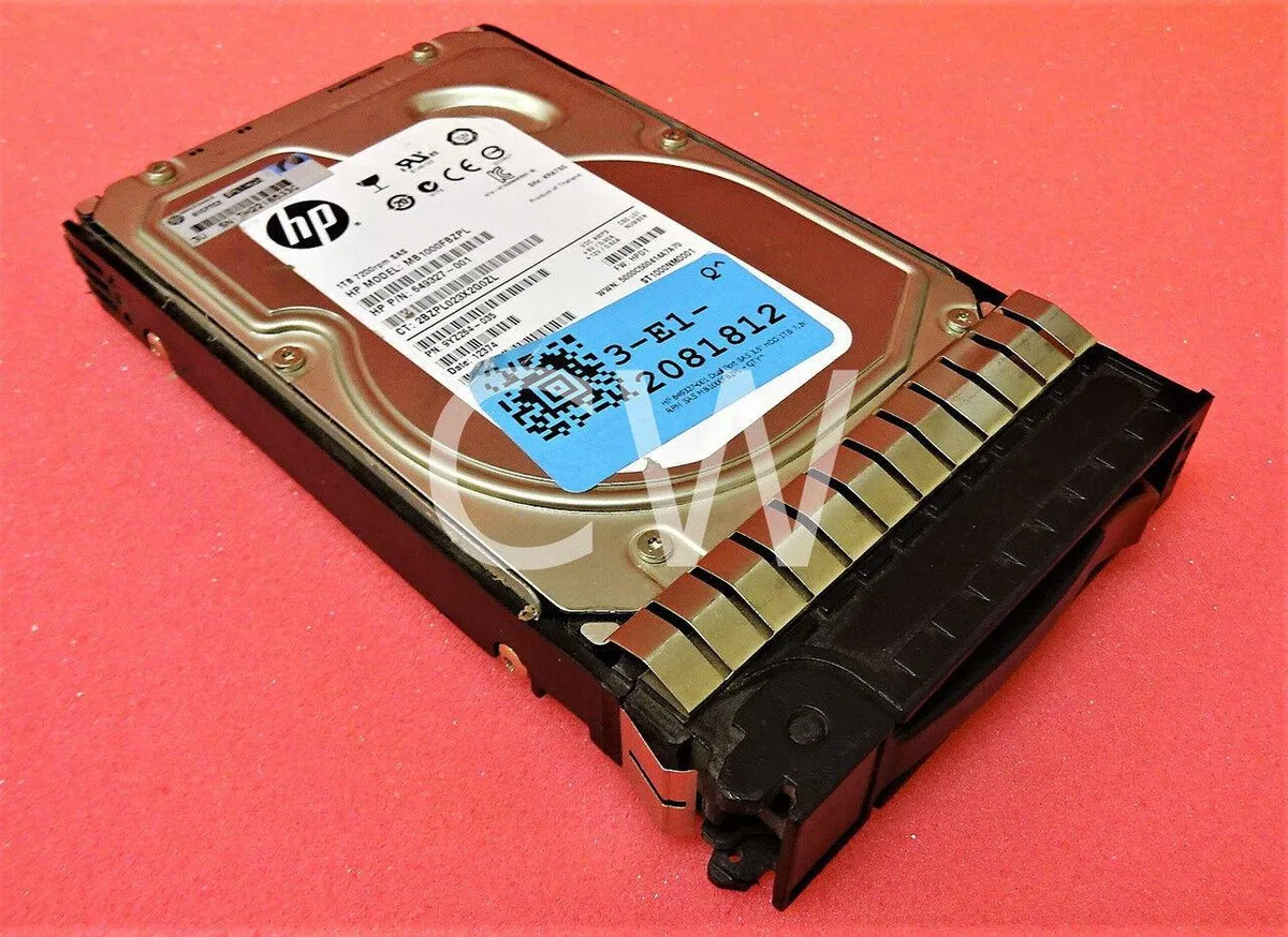 HP HP 537716-B21 1TB 7200RPM SAS 3.5" internal hard drive with caddy — product photo