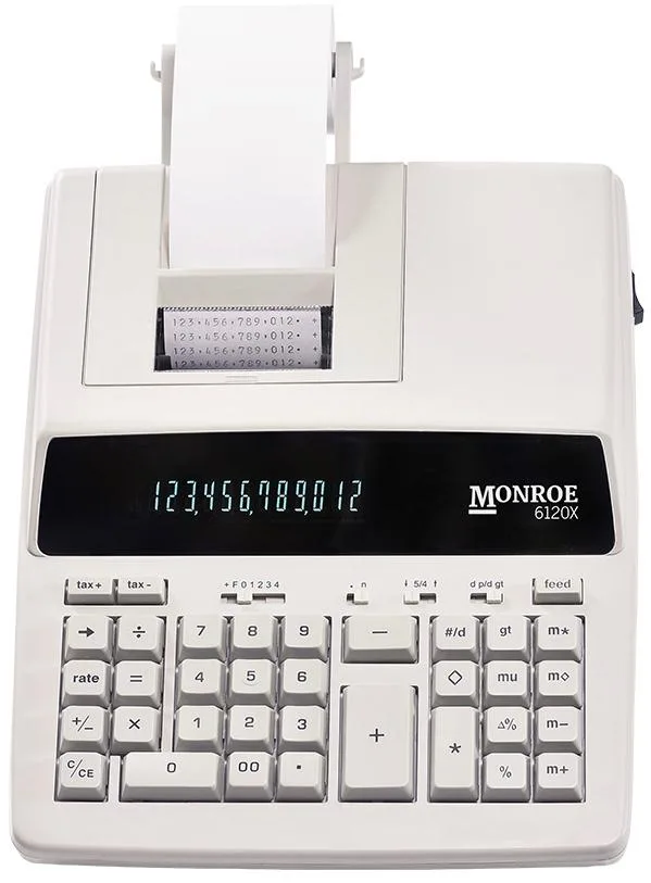 Monroe Systems for Business Monroe 6120X Ivory 12-Digit Printing Calculator — product photo