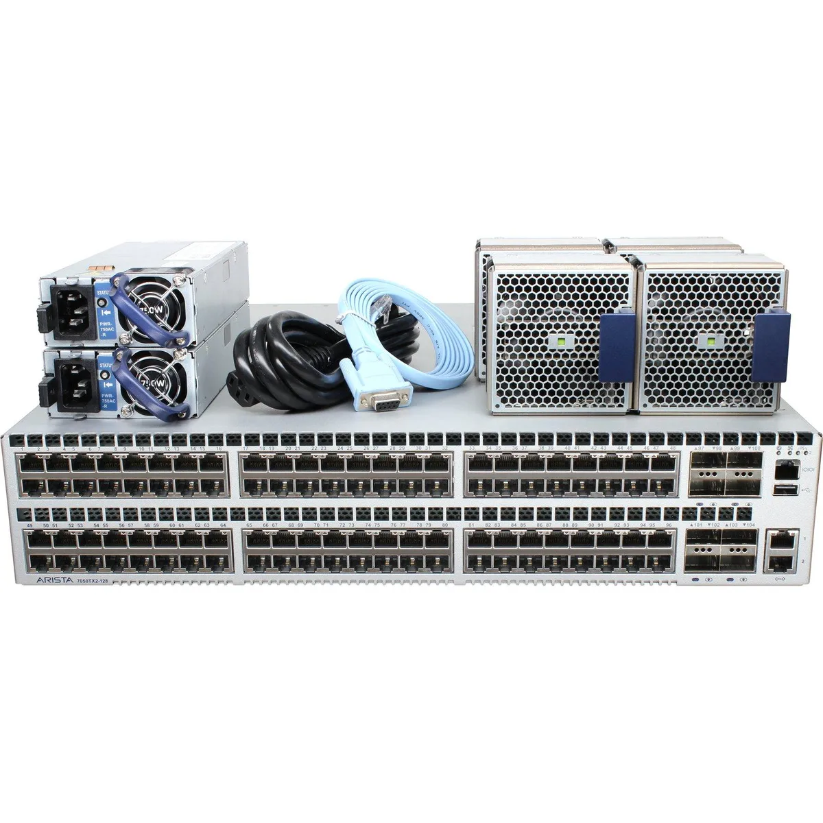 Arista Networks, Inc. Arista Networks DCS-7050TX2-128-R network switch 96×10GbE RJ45 8×40GbE QSFP+ — product photo