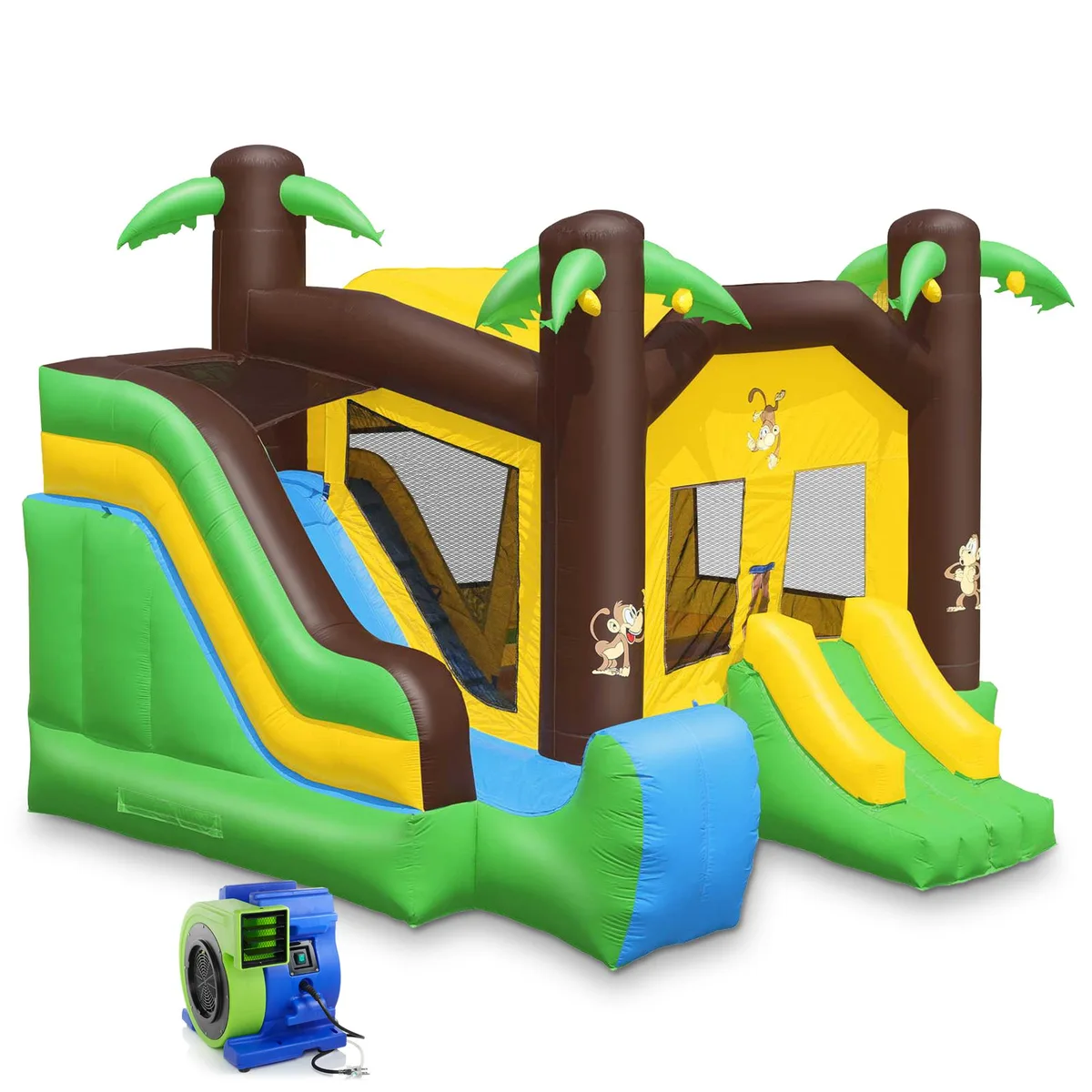 Inflatable HQ Inflatable HQ Cloud 9 Commercial Grade Jungle Bounce House 100% PVC with Blower and Slide outdoor toy — product photo