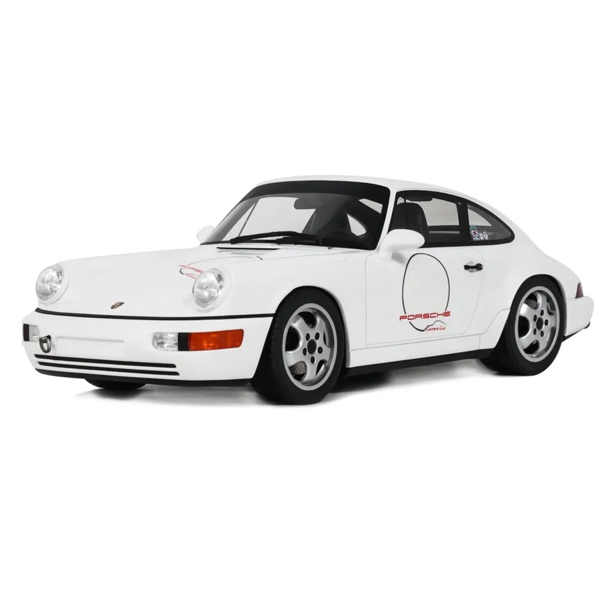 GT Spirit GT Spirit 1992 Porsche 911 (964) Carrera Cup USA Edition White 1/18 hobby collectible — product photo
