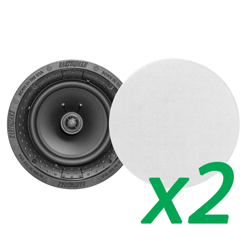 Earthquake Sound Earthquake Sound R800 8" in-ceiling home audio speakers (2 pairs) — product photo