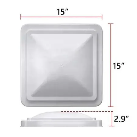 Superior Electric Superior Electric RVA1550W RV Trailer Roof Vent Lid Cover White — product photo