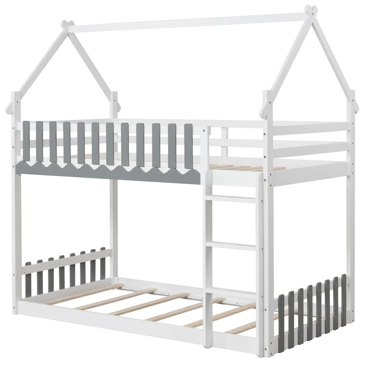 SlickBlue SlickBlue Twin Over Twin Bunk Bed White 77.5" x 47" x 79 — product photo