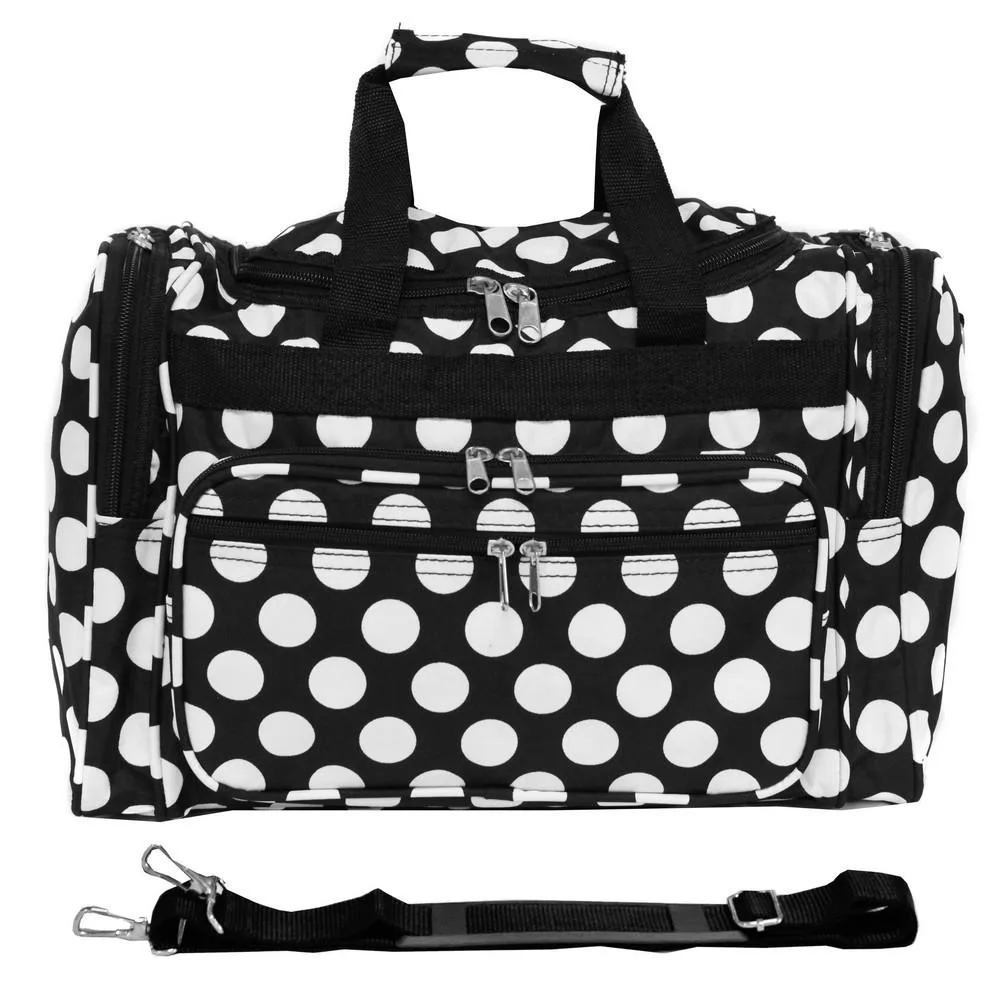 World Traveler World Traveler 16-inch Duffel Bag Black White Dot II — product photo