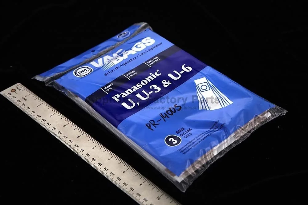 Appliance Factory Parts Appliance Factory Parts 60-2400-08 Panasonic Type U Vacuum Bags 3 Pack — product photo