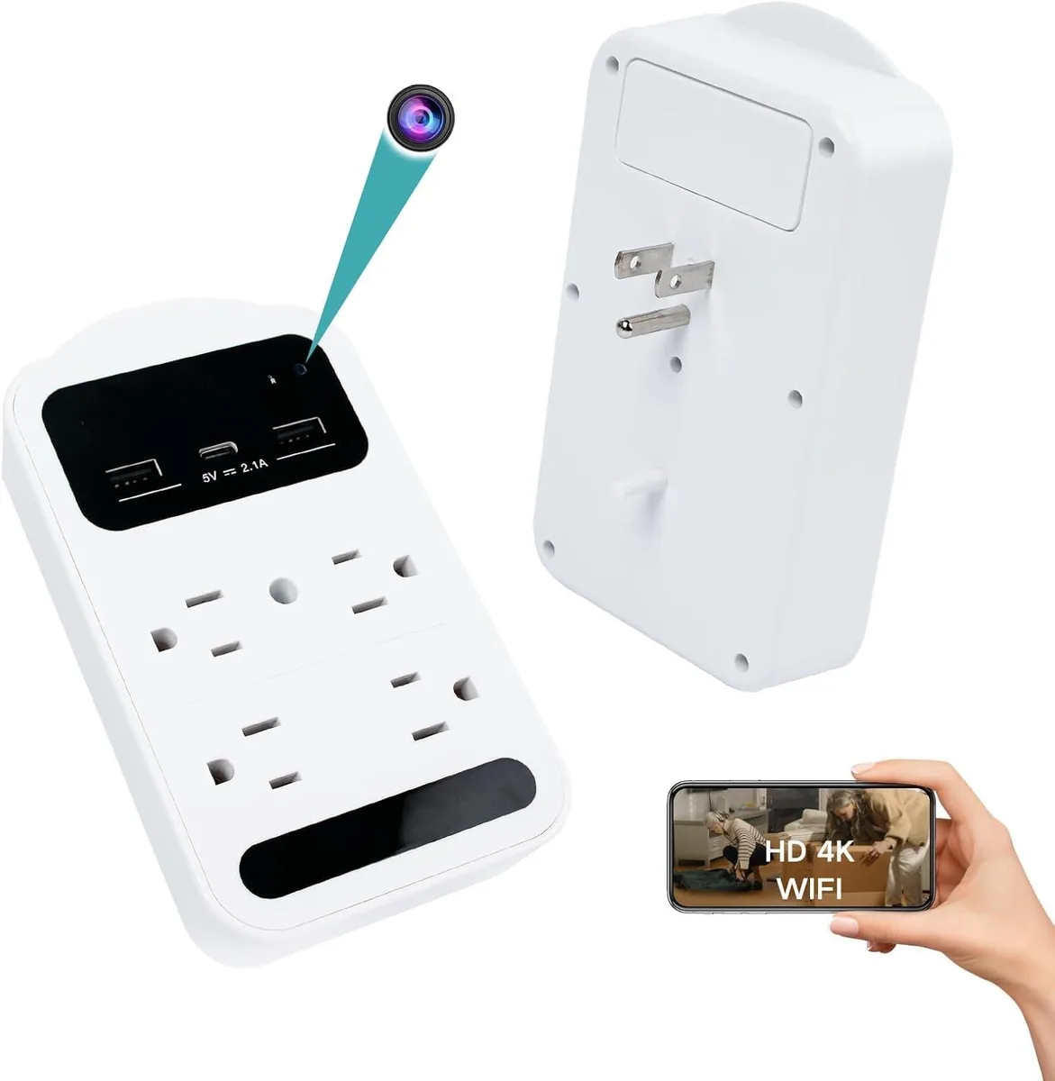  Ubiquiti Networks XN A-03-bt2 4K Hidden Spy Camera Outlet White — product photo