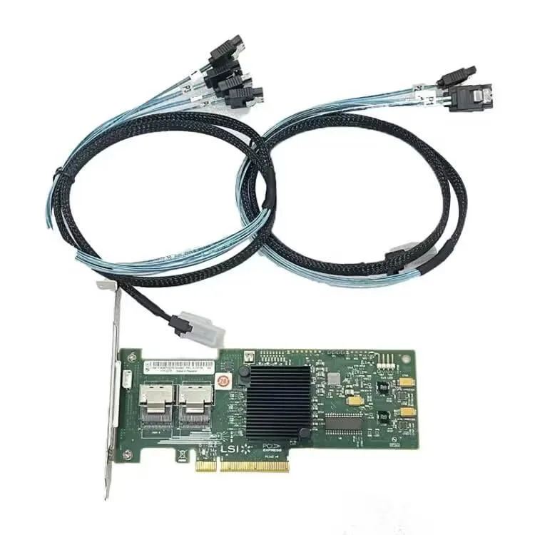 LSI LSI 9240-8i 6Gbps SAS HBA FW:P20 9211-8i IT Mode 2* SFF-8087 SATA network card — product photo