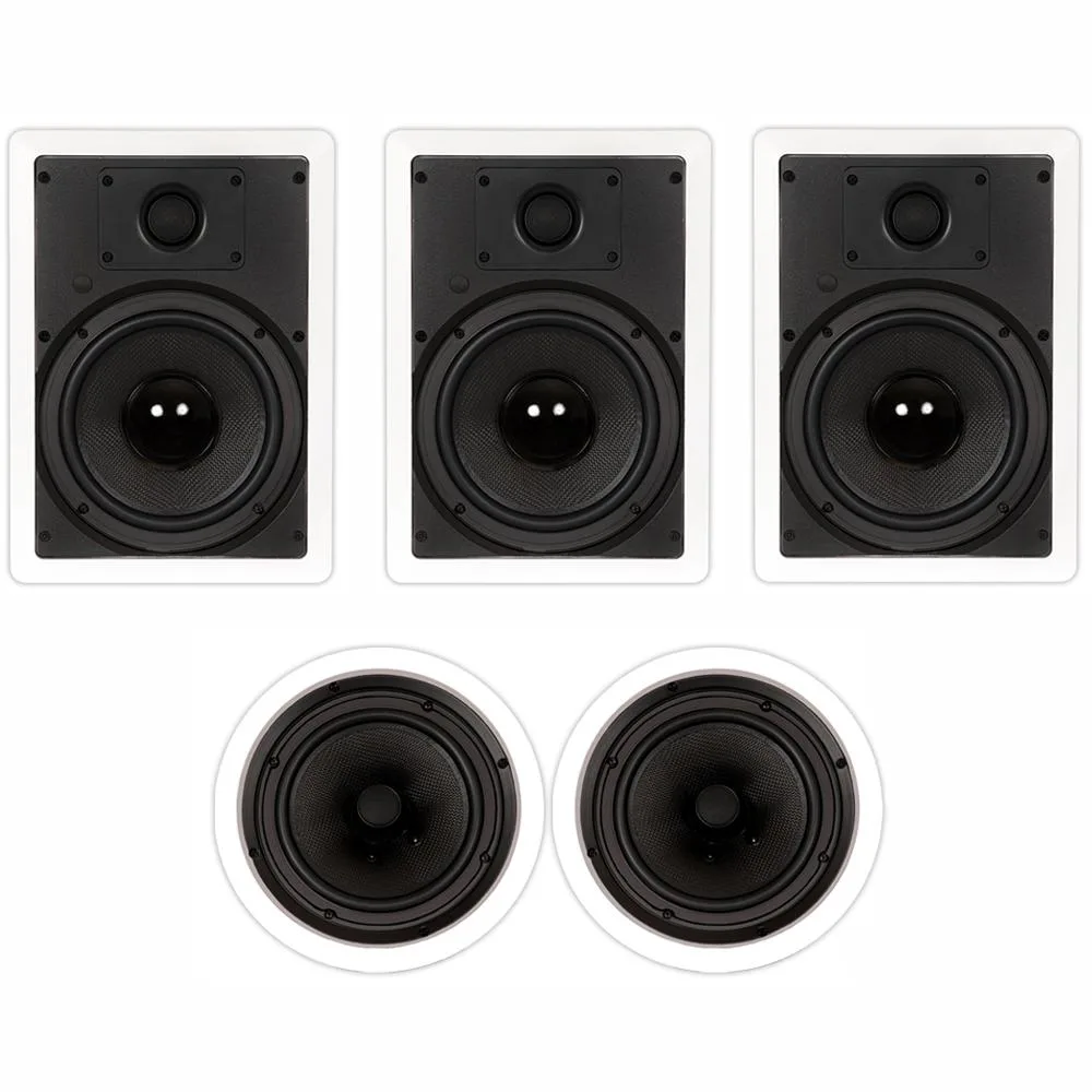 Goldwood Sound, Inc. Goldwood Sound TS-85 5-Piece In-Wall Speaker Set with 8" Woofers — product photo