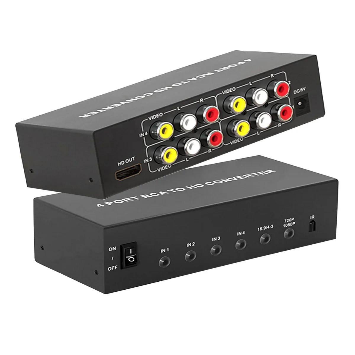  AVer RCA to HDMI 4 Way 4×RCA to HDMI 720/1080 60Hz media converter — product photo