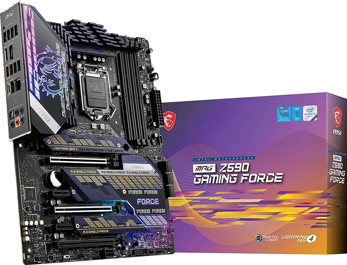 MSI MSI MPG Z590 GAMING FORCE LGA 1200 ATX Intel motherboard — product photo