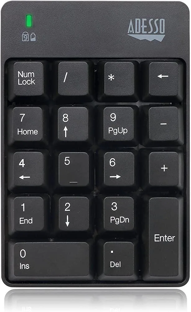 Adesso Adesso WKB-6010UB 18-key wireless numeric keypad black — product photo