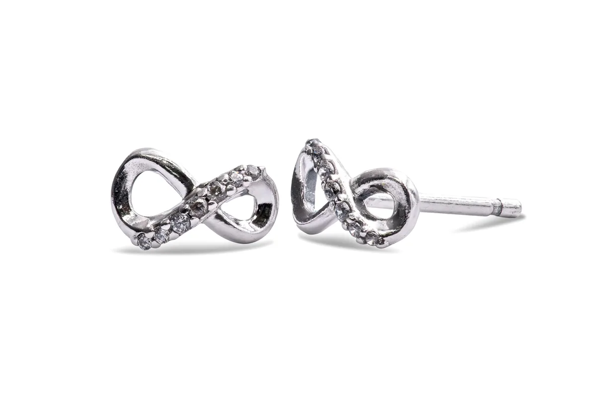 PANDORA PANDORA Sparkling Infinity Stud Earrings Silver — product photo