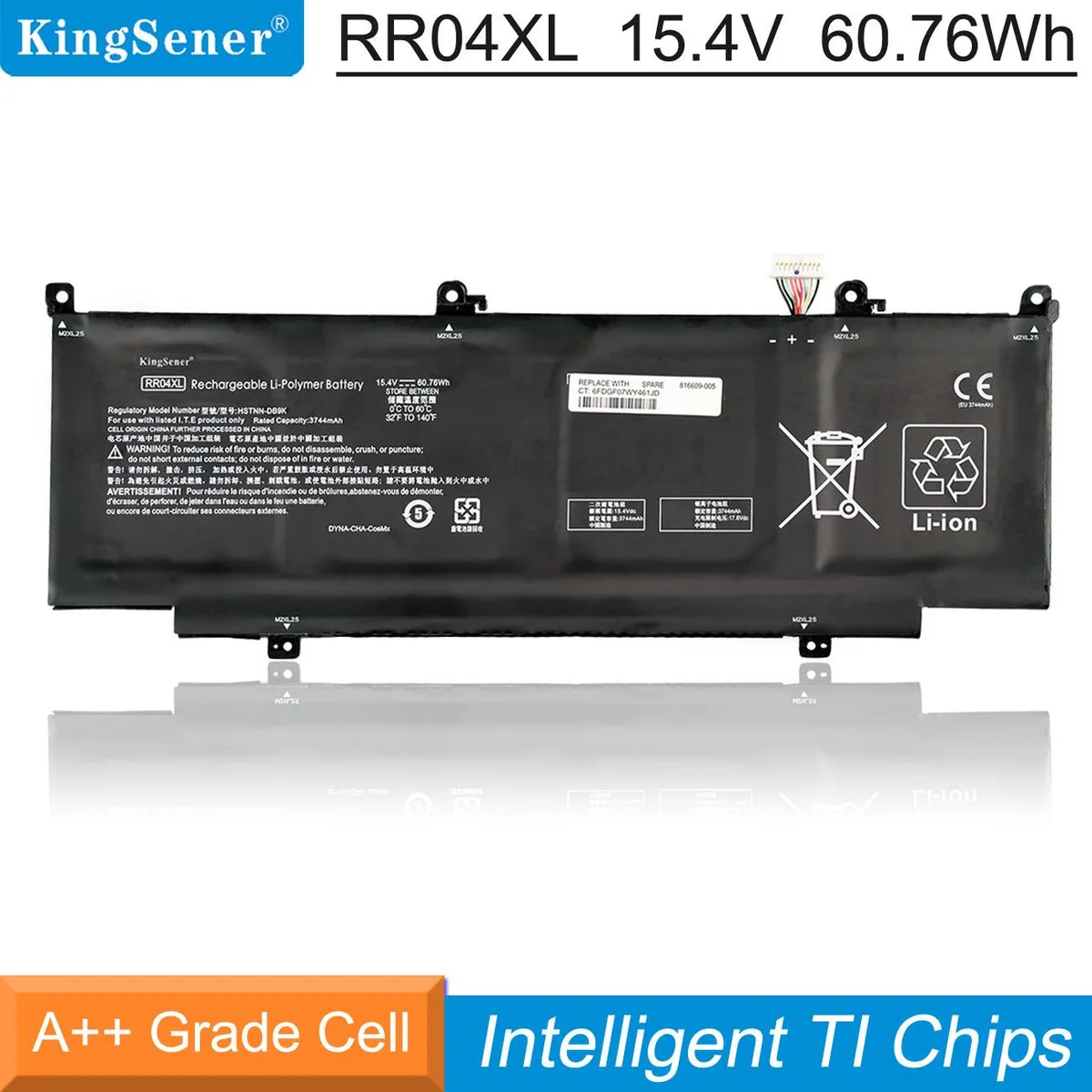 KingSener KingSener RR04XL laptop battery 60.76Wh 15.4V for HP Spectre X360 13-AW — product photo