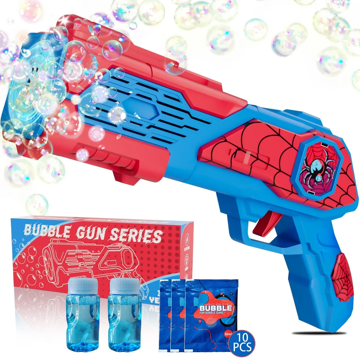  Amiabling Bubble Machine Gun Red 12 nozzles 10000 bubbles/min 36-120 months — product photo