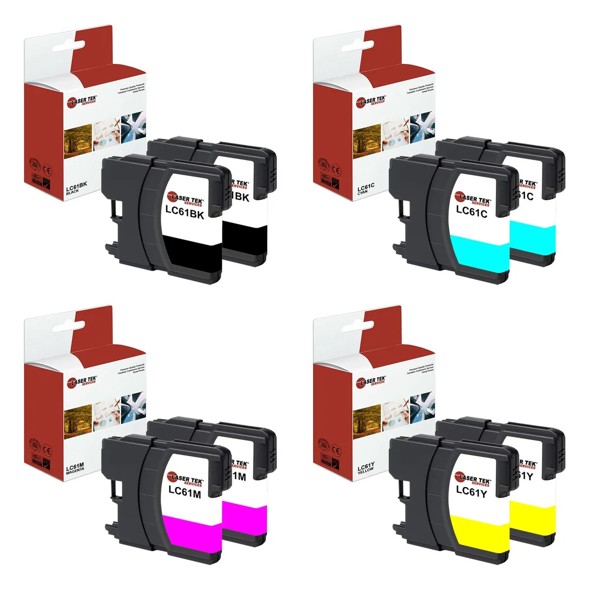 Laser Tek Services Laser Tek Services LC-61 8-pack ink cartridge set — product photo