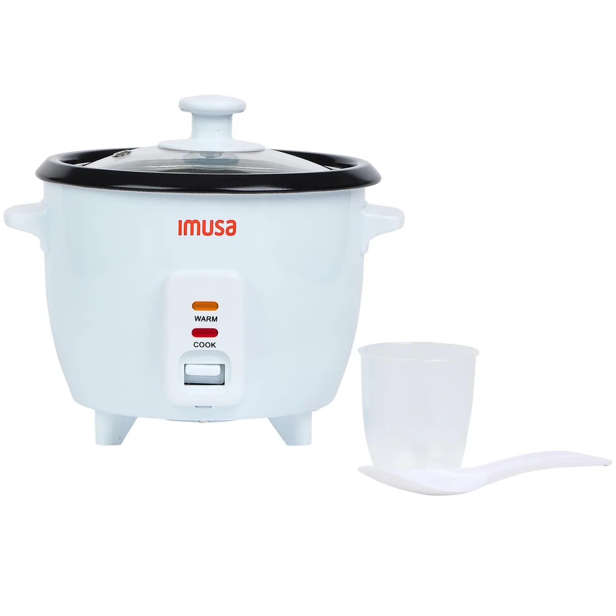  IMUSA GAU-00311 Rice Cooker 3 Cup Uncooked 6 Cup Cooked Ceramic Pot White — product photo