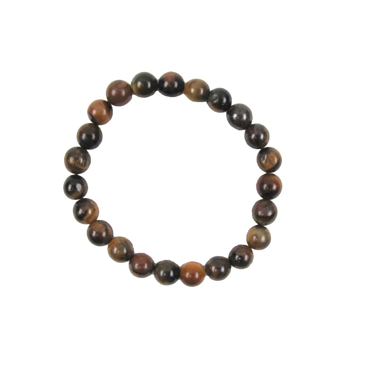 TreasureGurus, LLC TreasureGurus, LLC Natural Tiger Eye Gemstone Bead Bracelet 10 16 100 — product photo