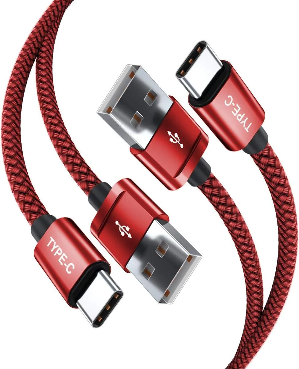 KEHIPI KEHIPI USB-C Nylon Cable 3.3FT 2 Pack Red — product photo