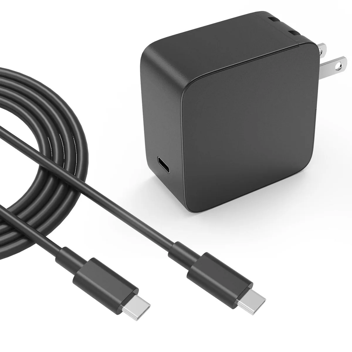 Compact 65W USB-C GaN charger with detachable cable