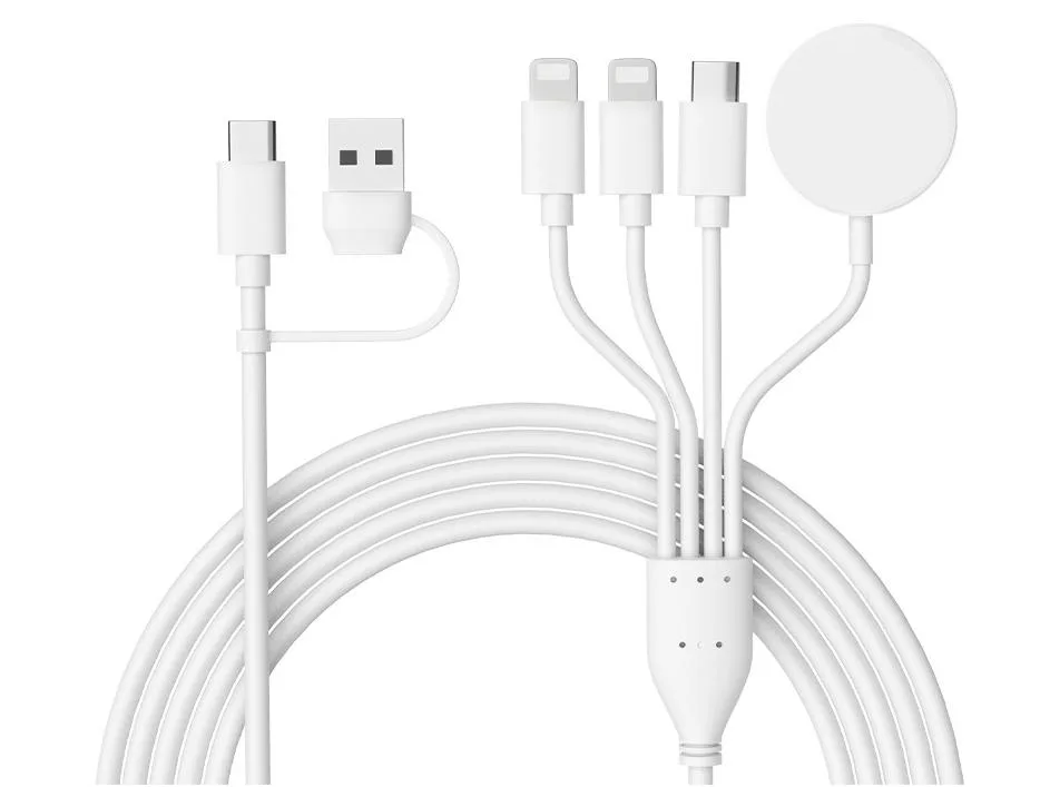 Corn Electronics Corn Electronics 4-in-2 Multi Charging Cable Kit White 4 ft — product photo