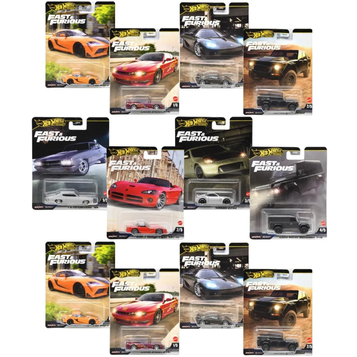 Mattel Mattel Hot Wheels Fast &amp; Furious 1:64 Scale Mystery Random Assortment Pack of 12 Vehicles — product photo