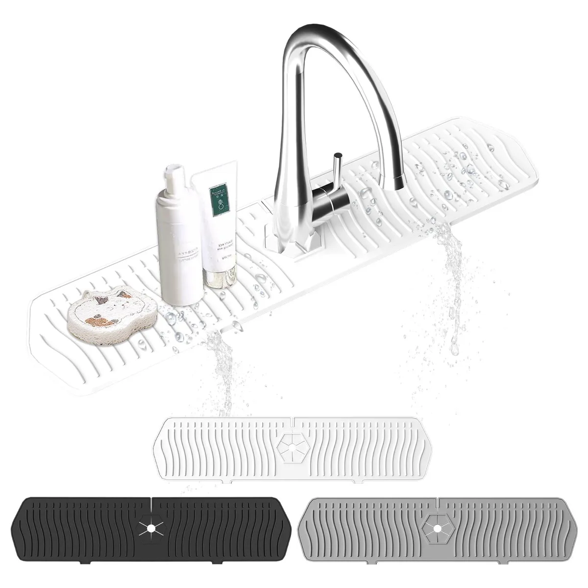  EBIGIC Kitchen Sink Splash Guard 24 x 5.8 in White — product photo