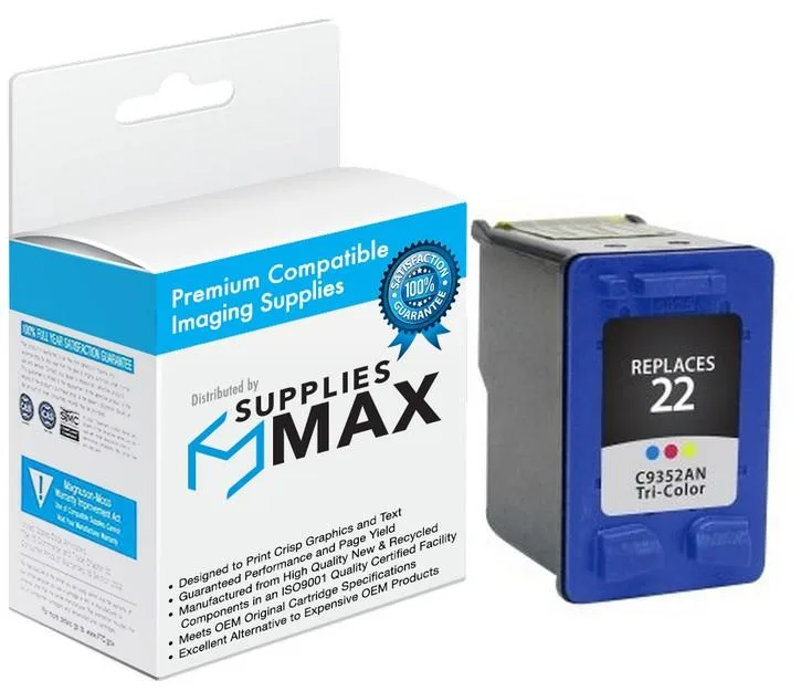 SuppliesMax SuppliesMax C9352AN Colour Inkjet Cartridge 165 Pages — product photo