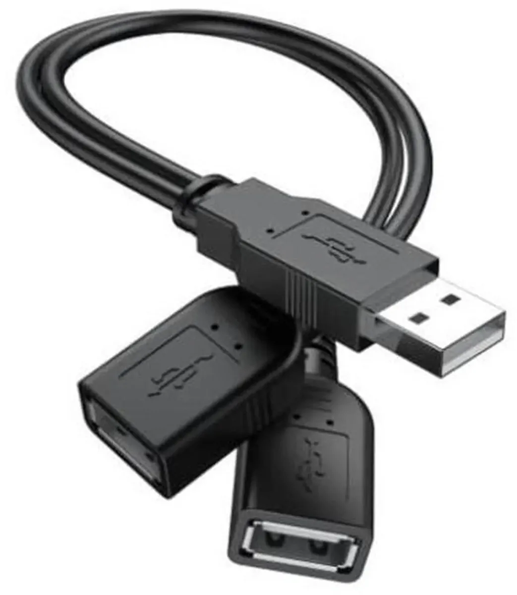SMUGDESK SMUGDESK USB 2.0 Male to Dual Female Y-Splitter Power Cable — product photo