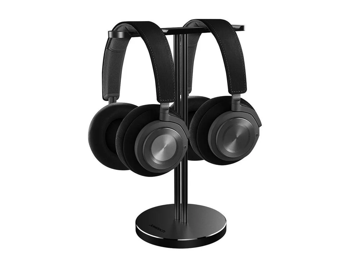 BONAEVER BONAEVER Dual Aluminum Headphones Stand 10in 3.7in Black — product photo