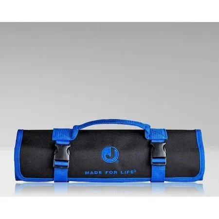 Jonard H-125 roll-up tool pouch, heavy-duty PVC coated polyester, 25 pockets, webbed handle, adjustable buckle closures
