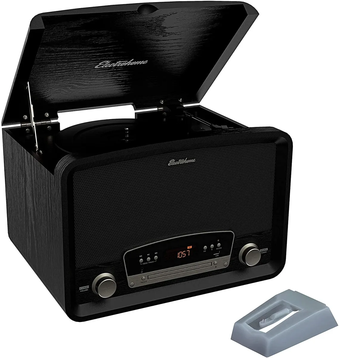ELECTROHOME ELECTROHOME Kingston 7-in-1 Turntable RR75BBCC Black — product photo