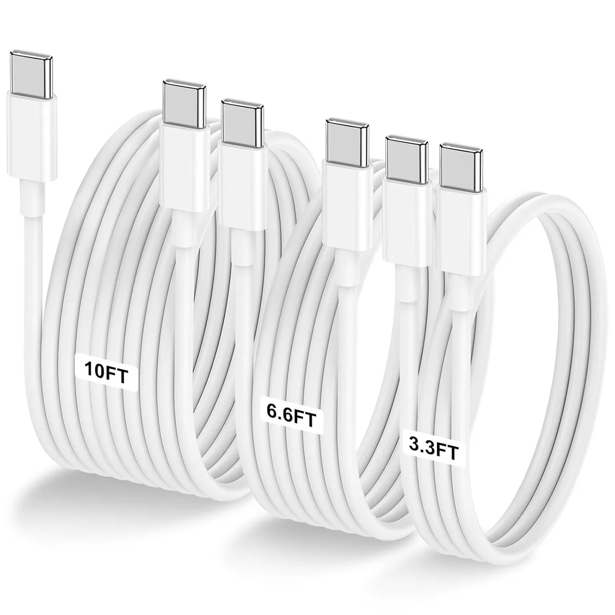 Miimall Miimall 3-Pack USB C to USB C Cable 60W 3.3FT 6.6FT 10FT — product photo
