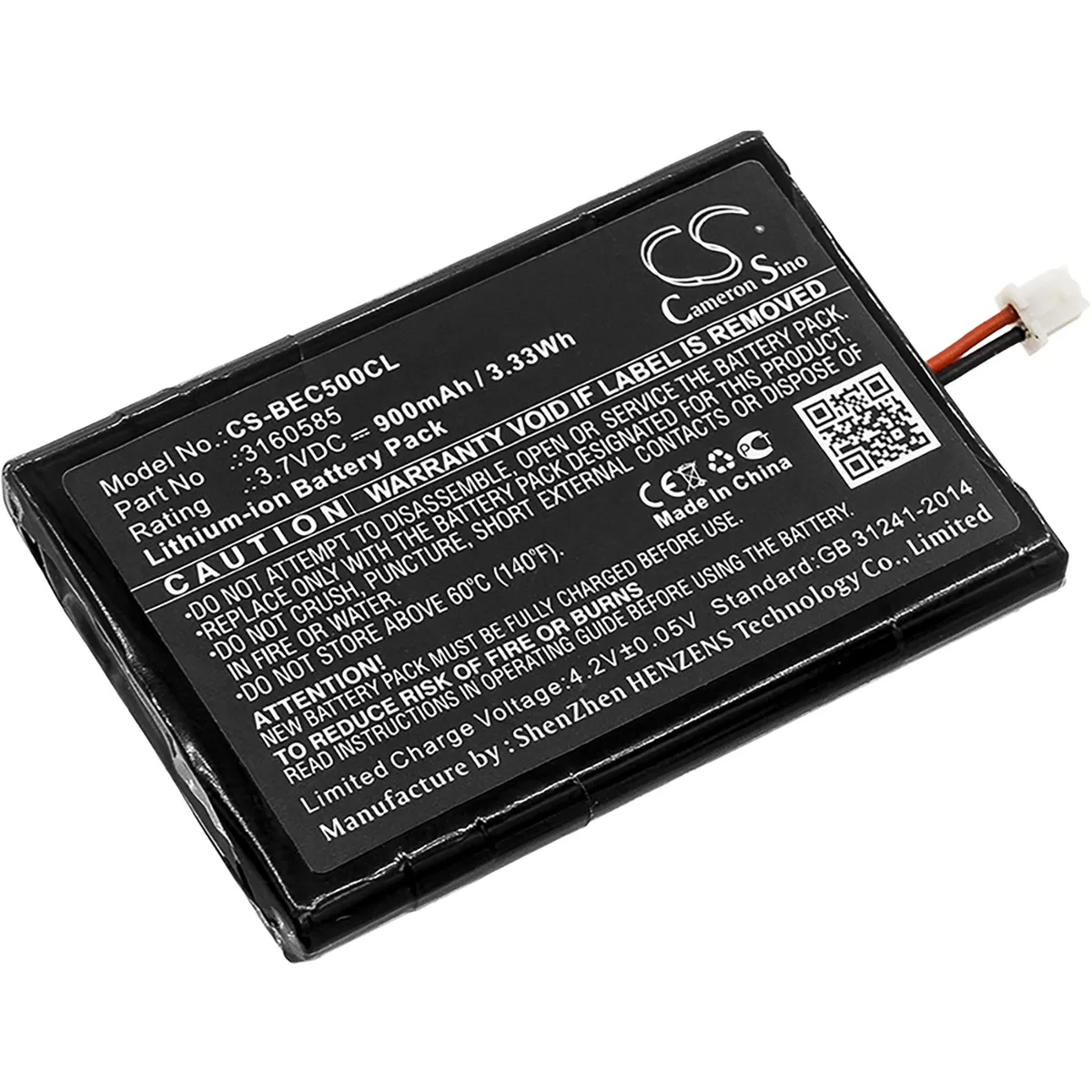 Cameron &amp; Co Cameron &amp; Co DS-CS-BEC500CL Li-ion Battery 3.7V 900mAh Black — product photo