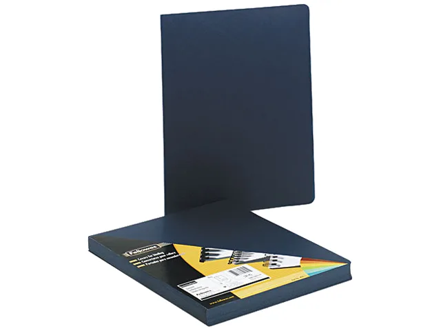 FELLOWES FELLOWES 52145 Binding Cover 11.25 x 8.75 Navy 50/PK — product photo