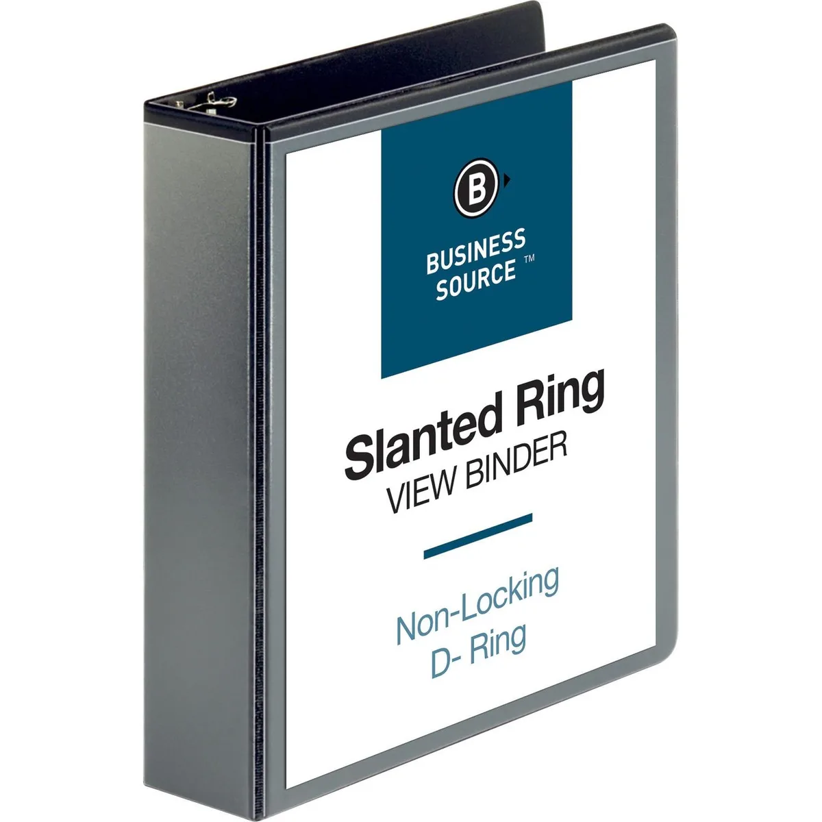 Business Source Business Source 28448 2" D-Ring View Binder 11x8-1/2" Black — product photo