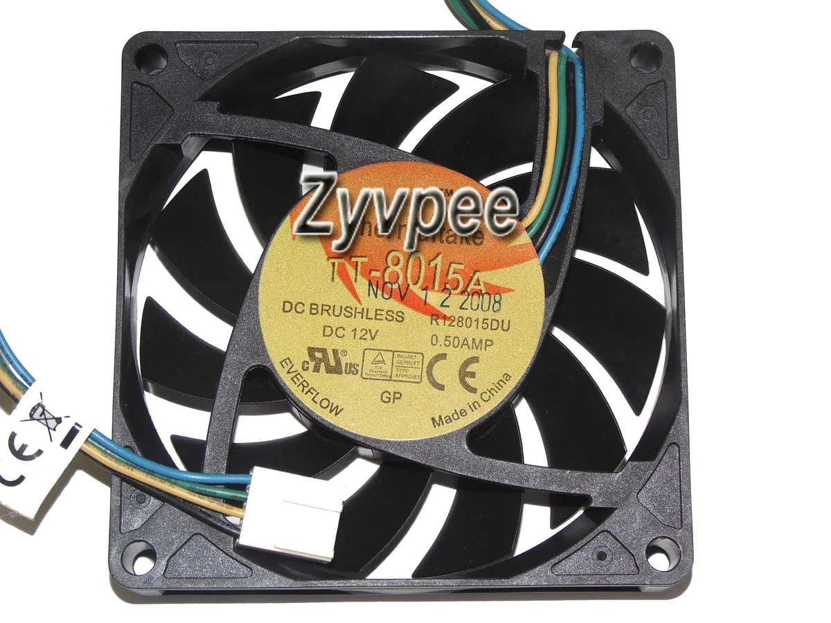Zyvpee Zyvpee R128015DU 80*15mm 12V .50A 4-pin PWM case fan — product photo
