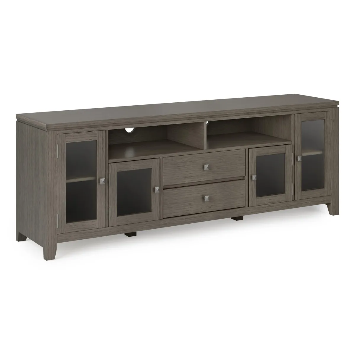 tuphen tuphen 72" TV Media Stand Farmhouse Grey 17.5"D 26"H — product photo