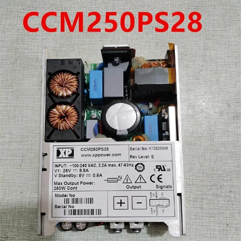 Silver rectangular ATX power supply unit with cooling fan and power connectors visible