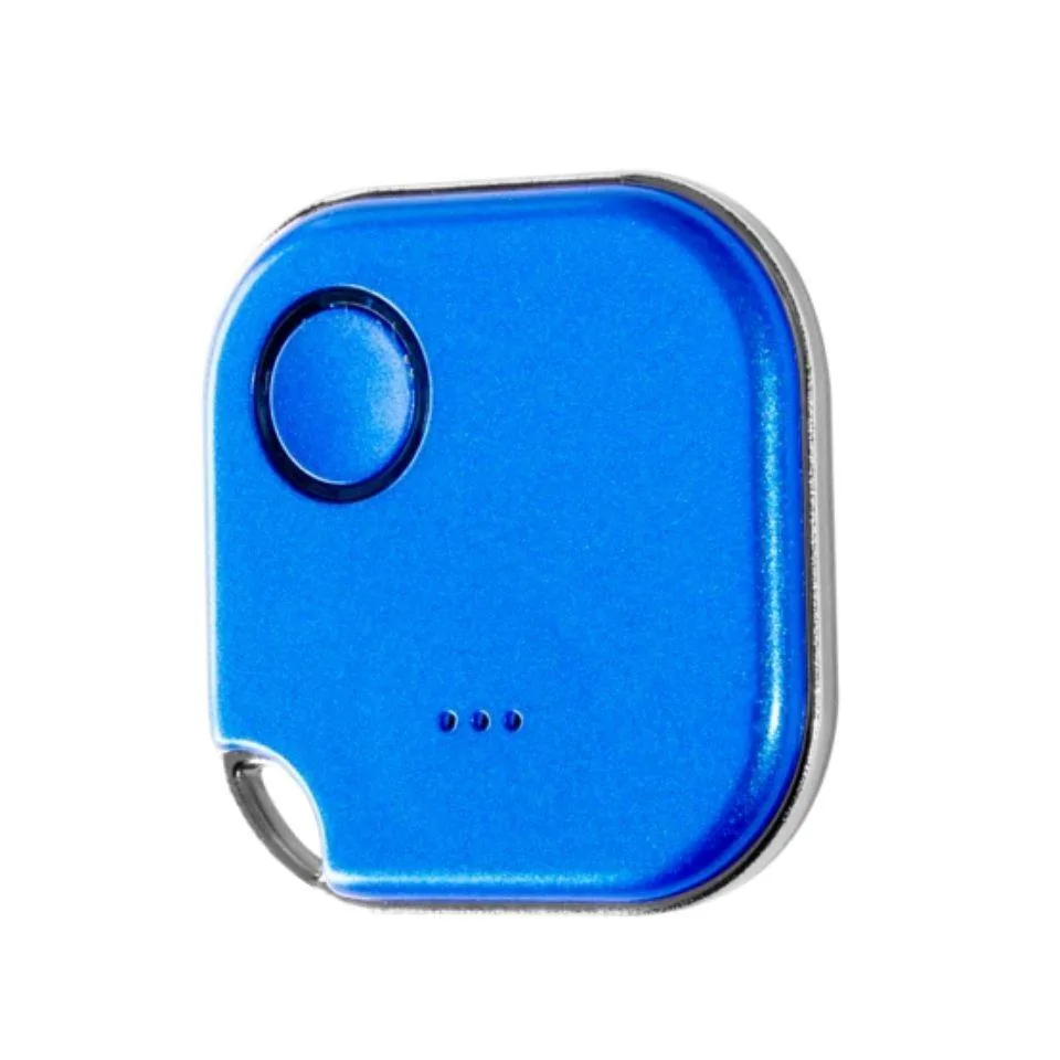 Small white square Bluetooth remote button with rounded corners
