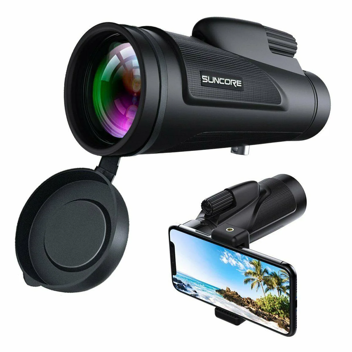 BONAEVER BONAEVER 12x50 Monocular with Tripod &amp; Phone Mount Eco Gadget — product photo