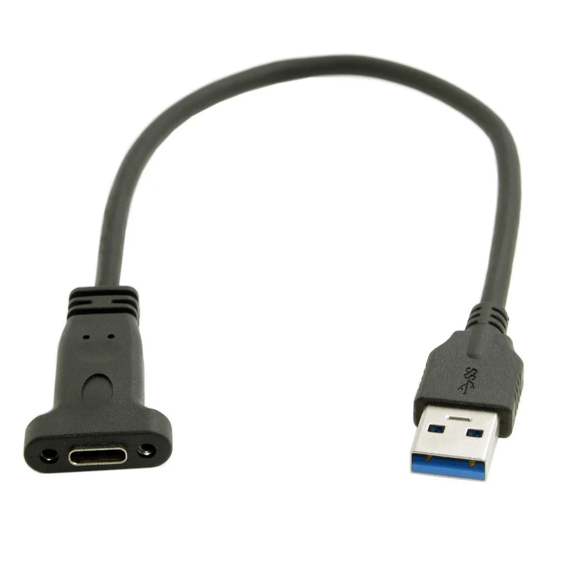 LORDWORLD LORDWORLD USB 3.0 Type-A Male to Type-C Female 20 cm Panel Mount — product photo