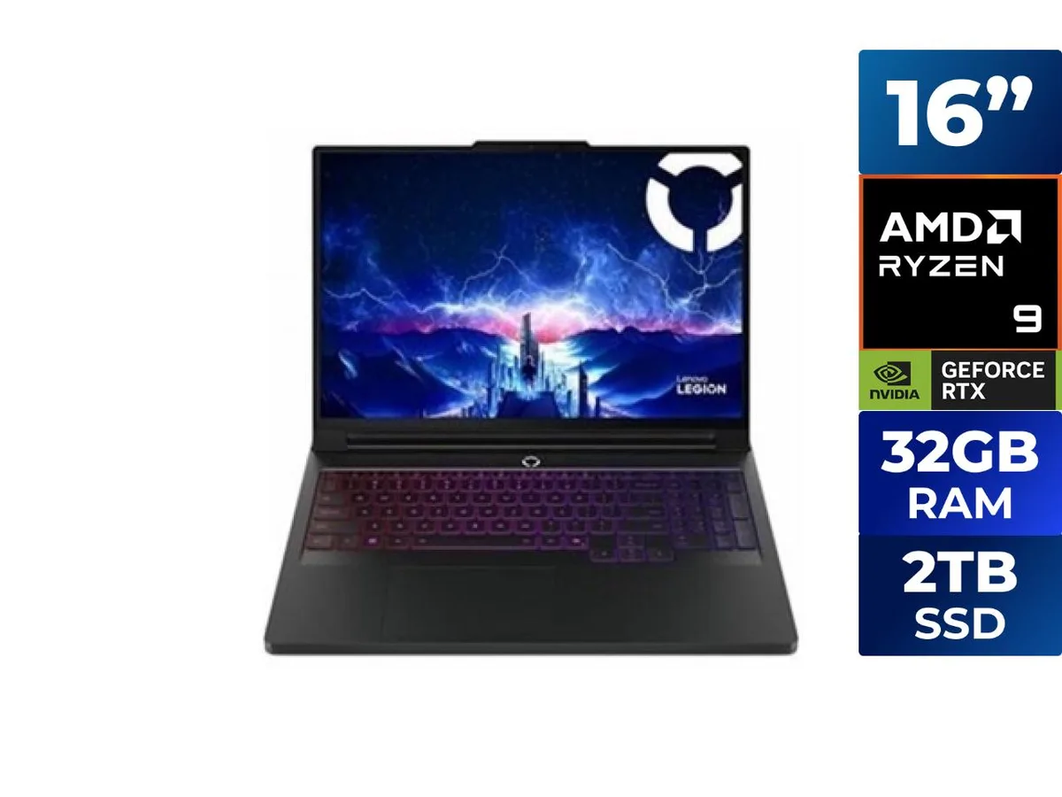 Lenovo Lenovo Legion Pro 7 16AFR10H 16" gaming laptop Ryzen 9 9955HX3D 32GB 2TB RTX 5080 83RU0006US — product photo
