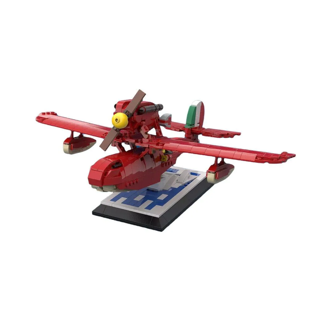 ZITIANYOUBUILD ZITIANYOUBUILD The Red Seaplane Anime MOC 572 Pieces — product photo