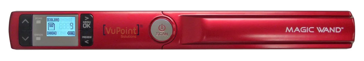 VuPoint VuPoint Magic Wand 2 Portable Scanner PDS-ST441R-VP RED 2 in 1 accessory — product photo