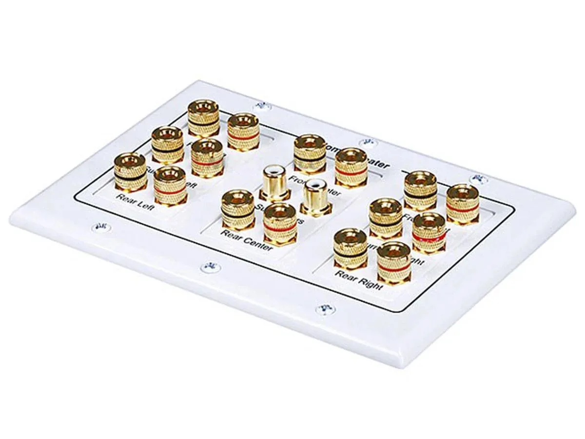 Monoprice Inc. Monoprice Inc. 3-Gang 8.2 Surround Sound Distribution Coupler Wall Plate Pro Sound — product photo