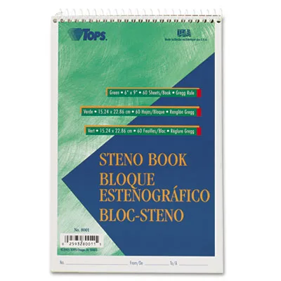TOPS TOPS 8001 Gregg Steno Pad 60-Sheet 24 pt — product photo