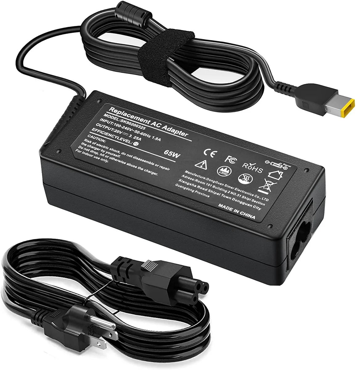 myVolts myVolts 65W 20V 3.25A AC Adapter Laptop Charger — product photo