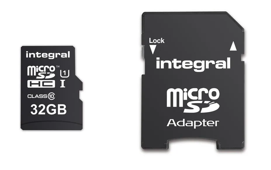 integral Integral Ultima Pro 32GB microSDHC Class 10 90MB/s memory card with adapter — product photo