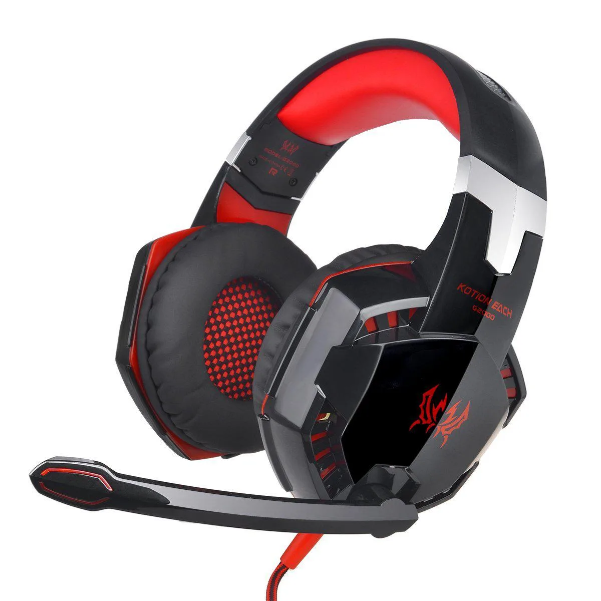 KOTION EACH KOTION EACH G2000 50mm Wired Gaming Headset Black/Red — product photo